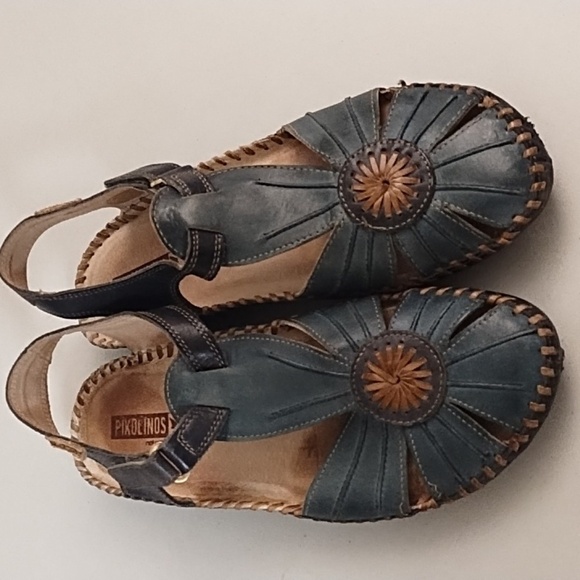 Pikolinos Naturally good 2 tone Blue & Tan Leather Mary Jane - Picture 14 of 14